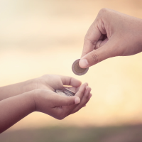 01 Kindergeld haende kind muenzen 0090 200